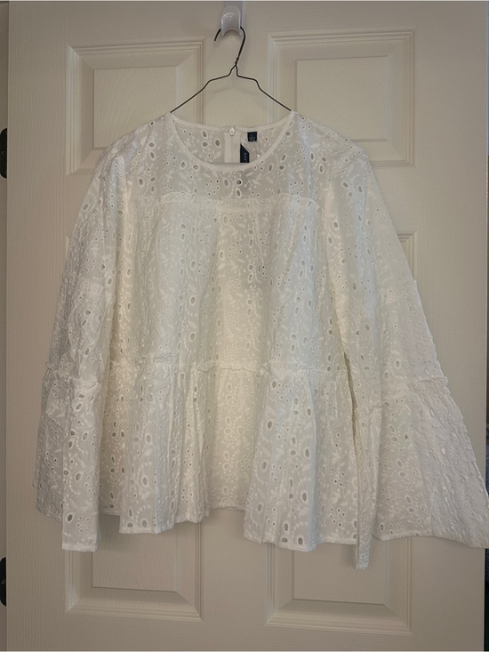 Duffield Lane Tops - Duffield Lane THE LILITH TOP IN WHITE EYELET